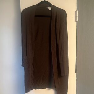 Olive Open Front Cardigan